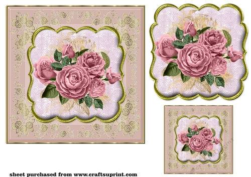 Pink rose card front 1