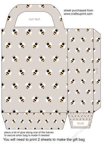 Yellow bee gift bag 6