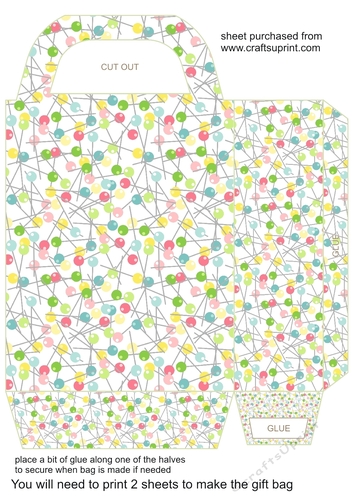 Dressmaking pins gift bag 1
