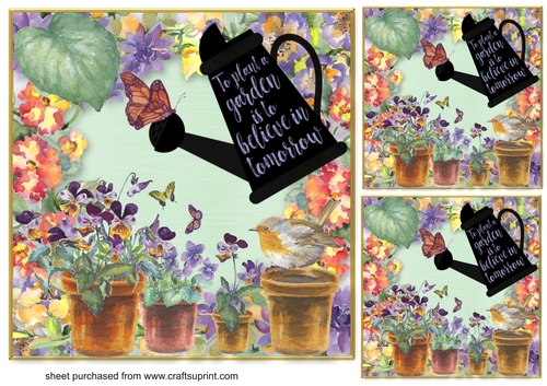 3 To plant a garden card fronts/toppers