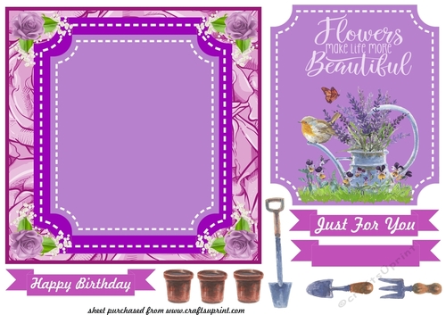 Lilac floral card front