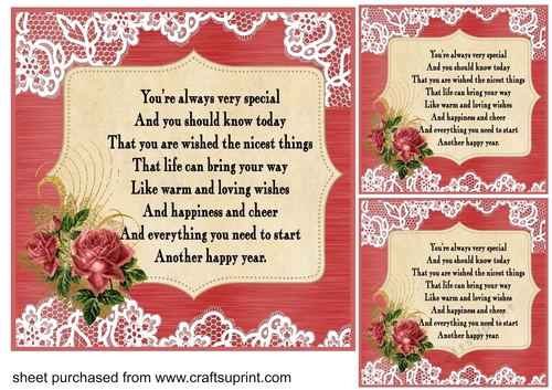 3 You are always very special rose card fronts