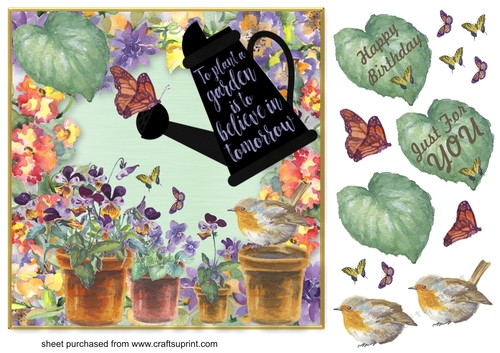 To plant a garden card front