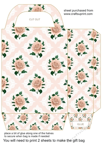 Peach rose gift bag 7