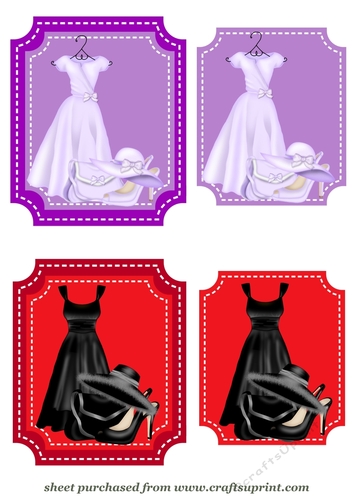 Lilac and black fashion toppers