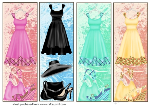 4 Ladies fashion bookmarks/toppers 2