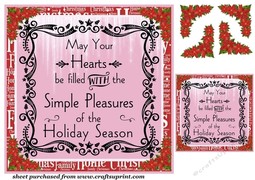 May your hearts Christmas verse card front