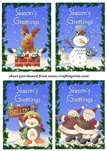4 Christmas character toppers