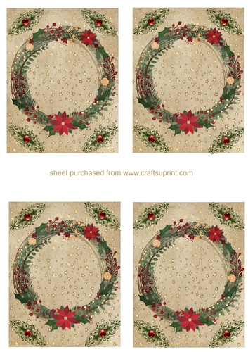 4 Christmas wreath topper blanks