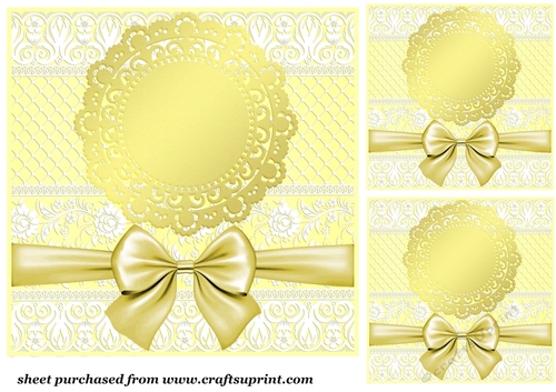 3 Yellow card fronts/toppers blanks