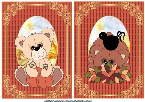 2 Autumn bear card fronts 2