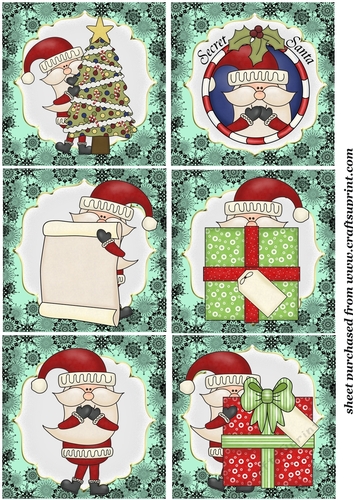 6 Secret Santa toppers