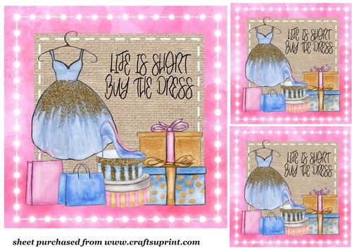 3 Life is short card fronts/toppers