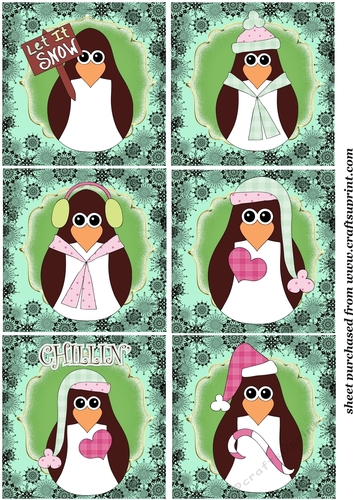 6 Chillin penguin toppers