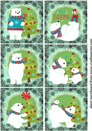 6 Polar bear toppers(pg)