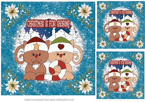 3 Christmas is for sharing card fronts/toppers 1