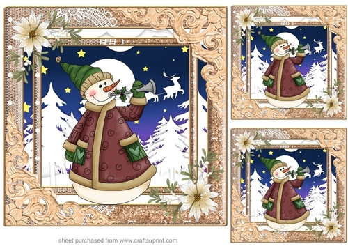 3 Christmas frosty card fronts/toppers 4
