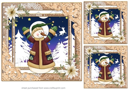 3 Christmas frosty card fronts/toppers 5