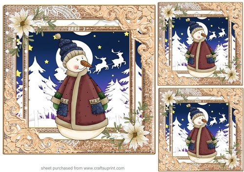 3 Christmas frosty card fronts/toppers 6