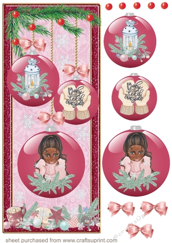 Baby its cold outside bauble card front 3