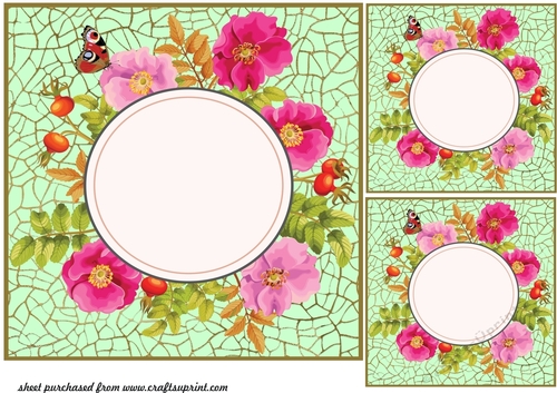 3 Multi floral card fronts/toppers