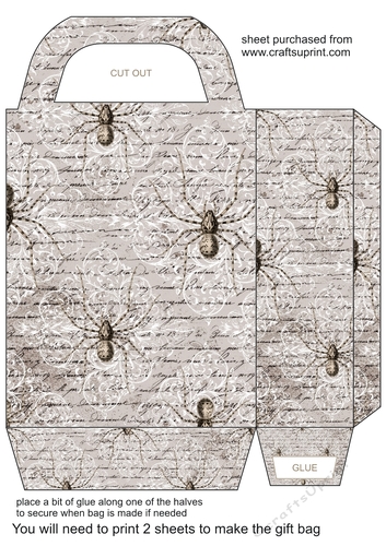 Halloween spider gift bag