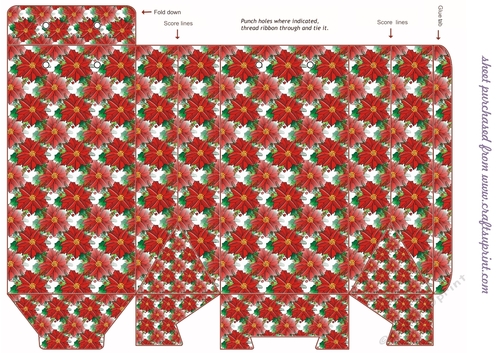 Red poinsettia pinch bag 2