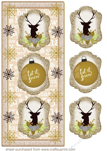 Christmas stag trio card front 2