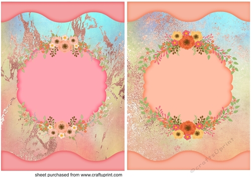 2 Floral frame card fronts 1
