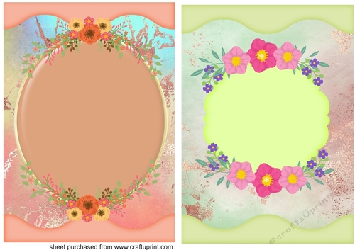 2 Floral frame card fronts 4