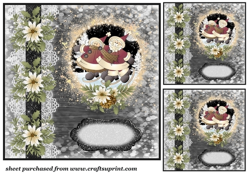 3 Santa s Day off card fronts/toppers