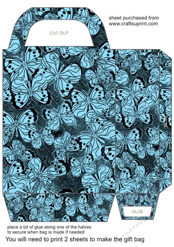 Black butterfly gift bag 2