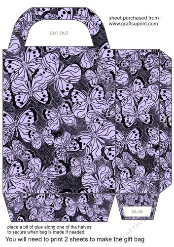 Black butterfly gift bag 3