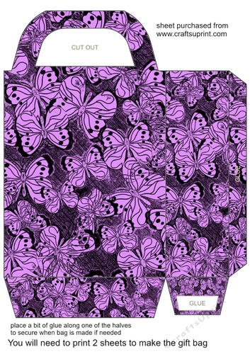 Black butterfly gift bag 4