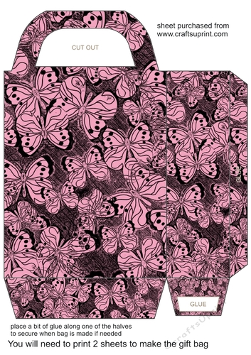 Black butterfly gift bag 5
