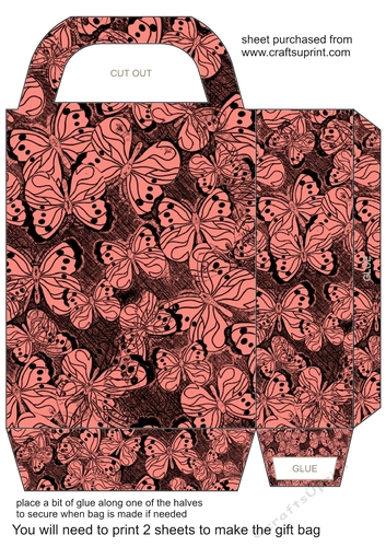 Black butterfly gift bag 6
