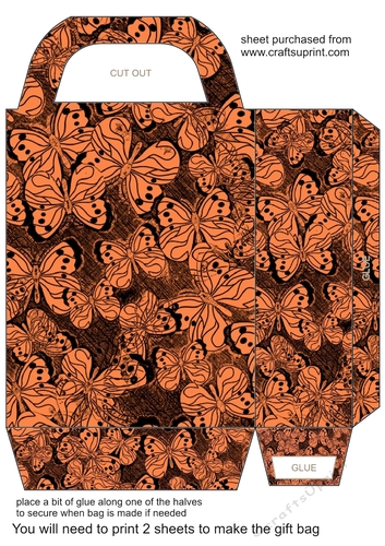 Black butterfly gift bag 7
