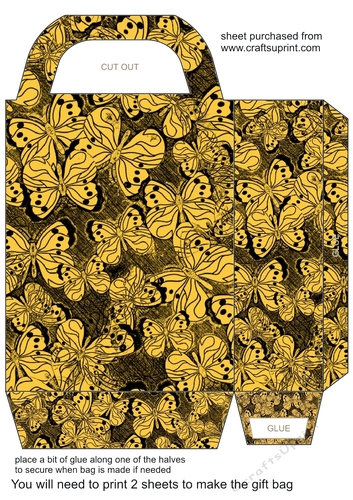 Black butterfly gift bag 8