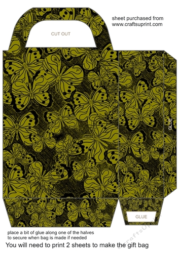 Black butterfly gift bag 9