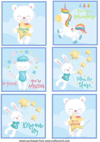6 Dreamy friends sentiment toppers
