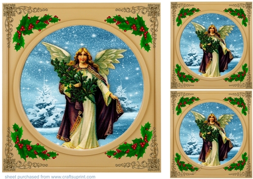 3 Gold the magic of Christmas card fronts/toppers 2