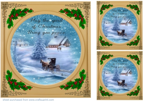 3 Gold the magic of Christmas card fronts/toppers 4
