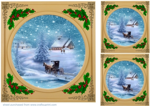 3 Gold the magic of Christmas card fronts/toppers 5
