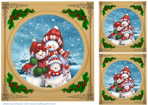 3 Gold the magic of Christmas card fronts/toppers 6