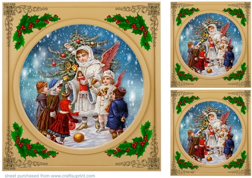 3 Gold the magic of Christmas card fronts/toppers 7