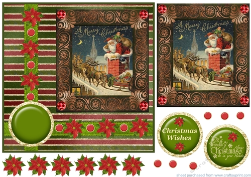 Vintage Santa card front 1