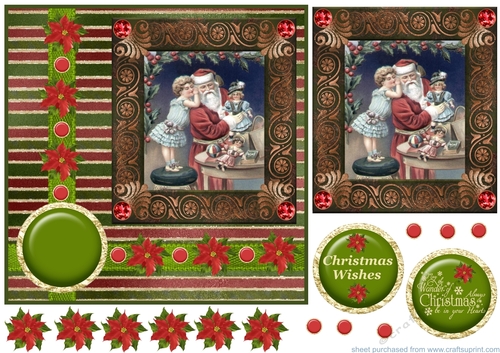Vintage Santa card front 2