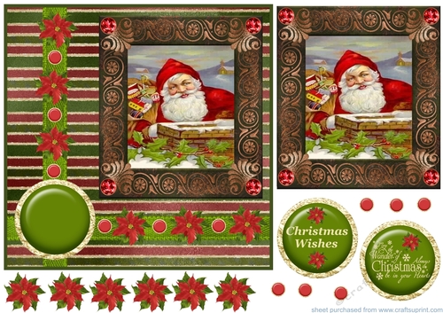 Vintage Santa card front 3