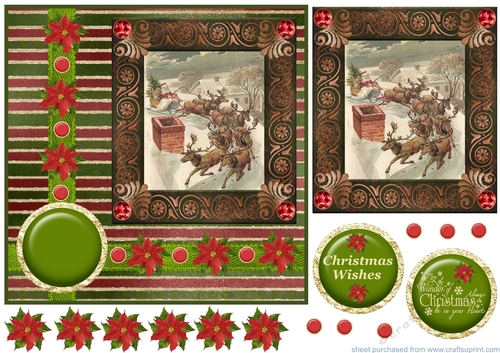Vintage Santa card front 4