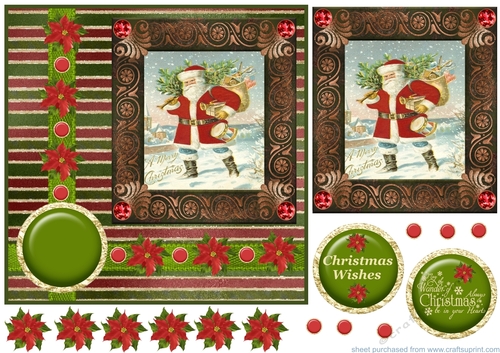 Vintage Santa card front 5